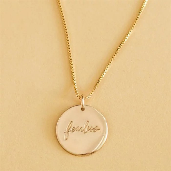 Fearless coin necklace