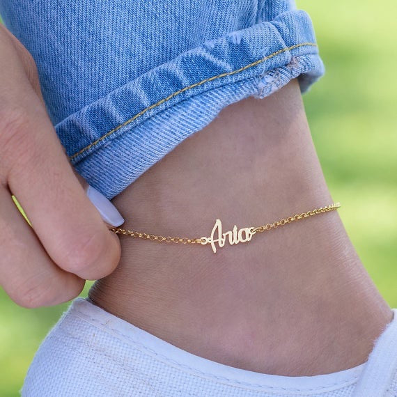Personalized name Anklet