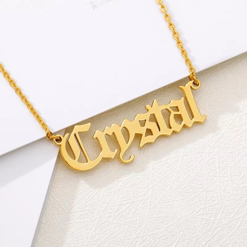 925 sterling silver name necklace in English or Arabic