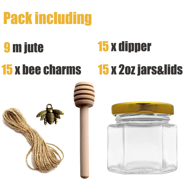 Honey jars party favours set of 20