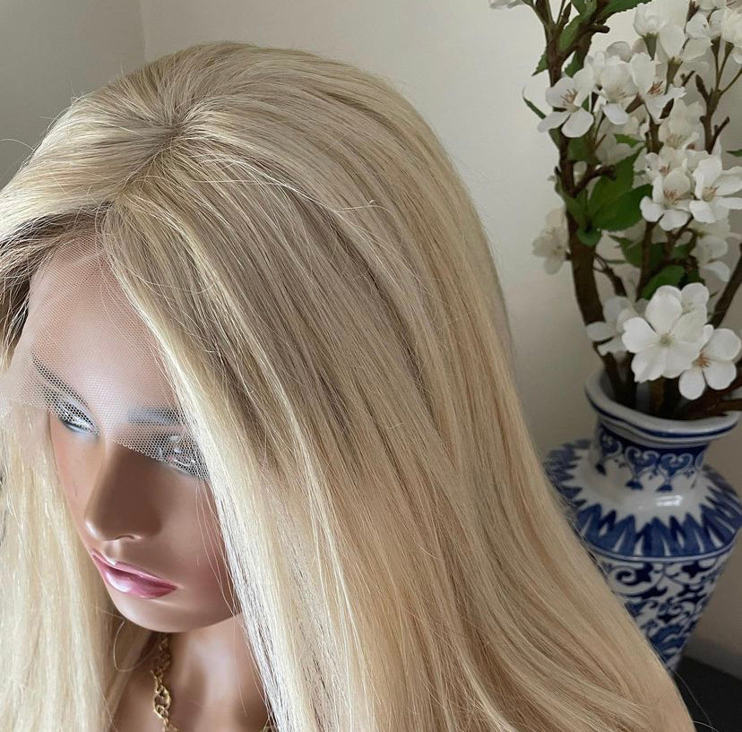 Blonde lace topper 3x5 inch base 18 inches